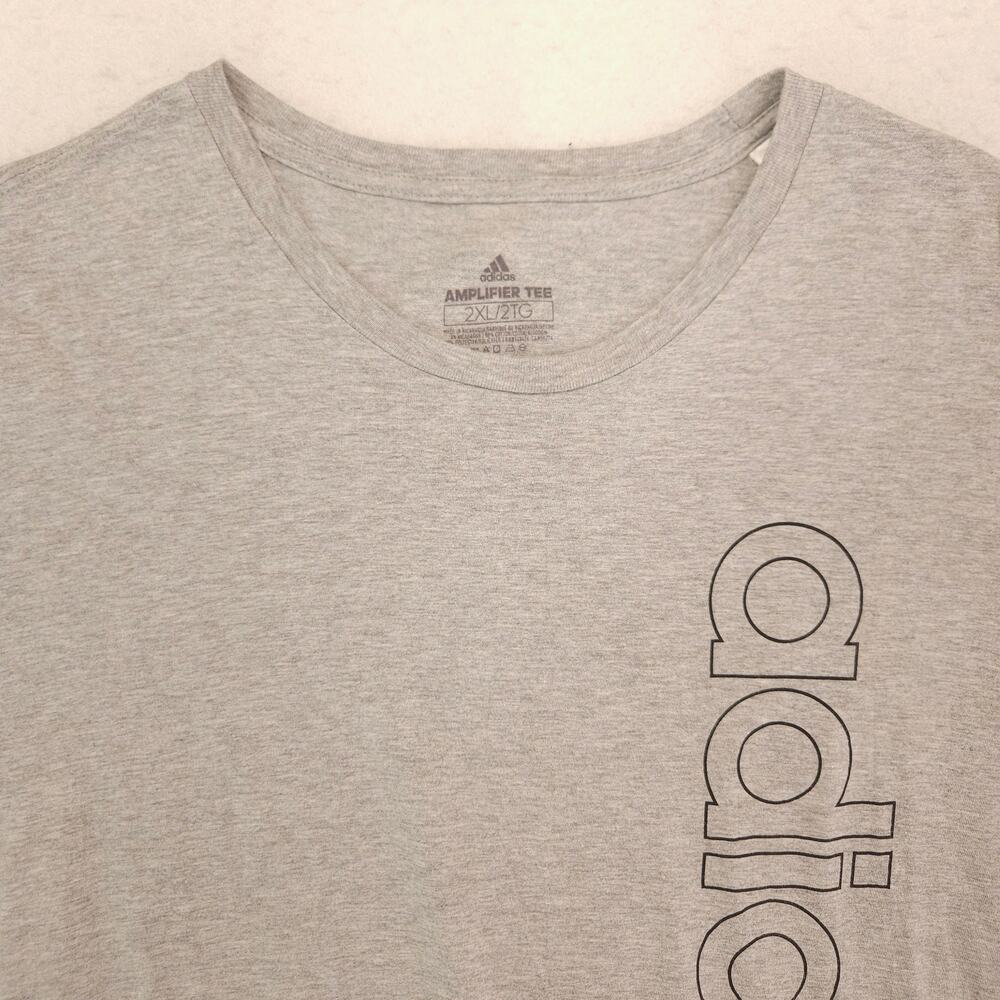 Adidas Graphic Short Sleeve Crew Neck Casual T Shirt Womens Size 2XL Gray